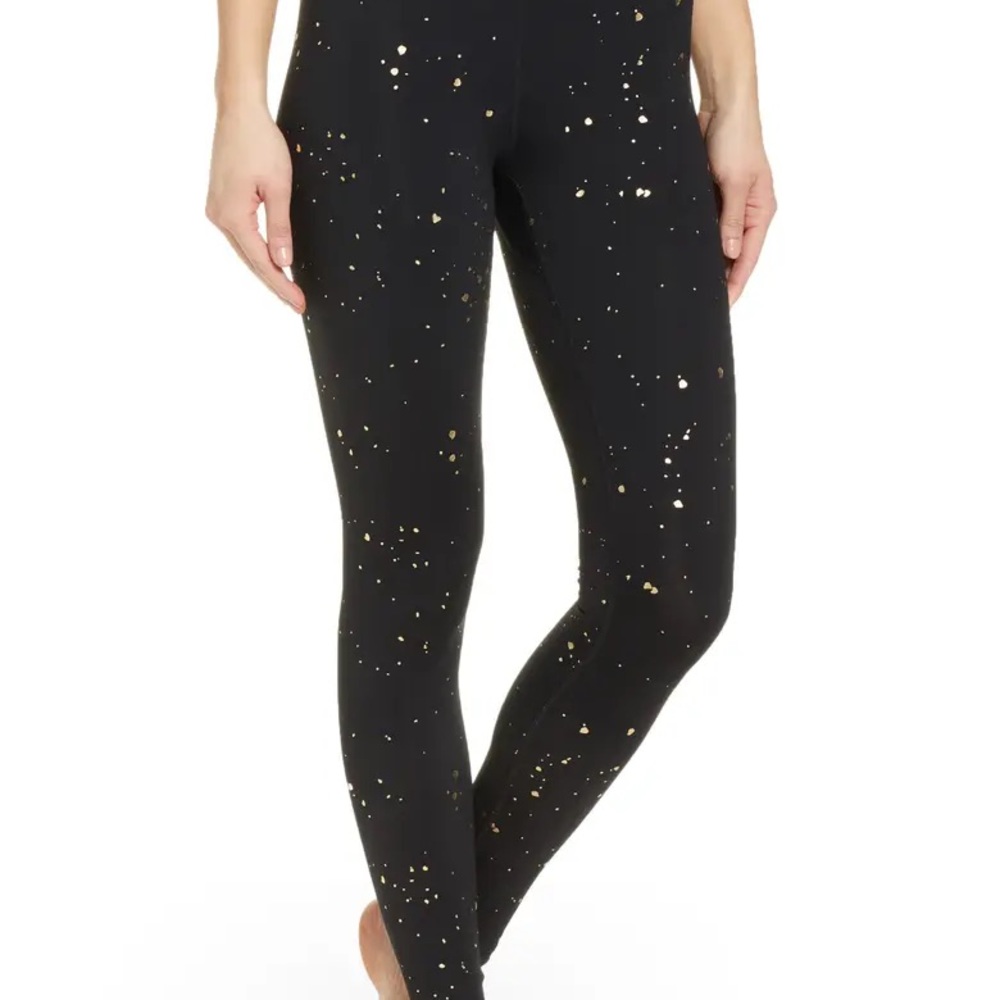 Spiritual Gangster Gold Foil Splatter Leggings